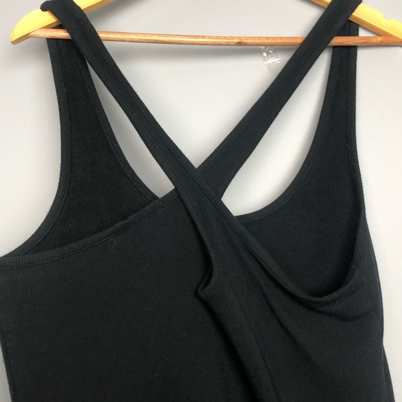 ATHLETA criss cross back  tunic tank top scoop neck black size M super soft - Picture 8 of 13
